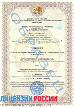 Образец разрешение Кунгур Сертификат ISO 50001